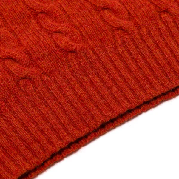 William Lockie Mj Exclusive: Pure Geelong Lambswool "Crew Cable-Rib" Sweater - 3 Ply