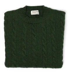 William Lockie Mj Exclusive: Sweater "Crew Cable-Rib" Made Of Pure Geelong