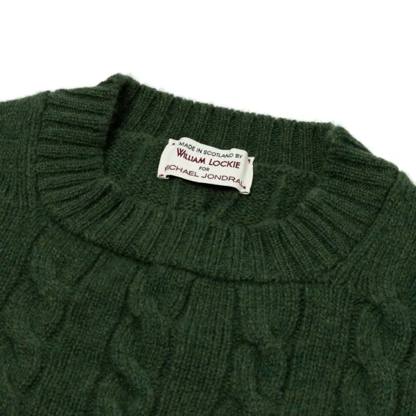 William Lockie Mj Exclusive: Sweater "Crew Cable-Rib" Made Of Pure Geelong
