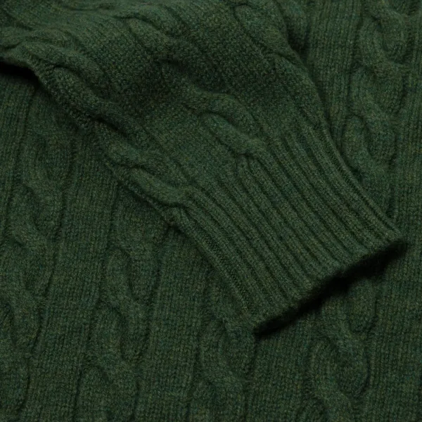 William Lockie Mj Exclusive: Sweater "Crew Cable-Rib" Made Of Pure Geelong
