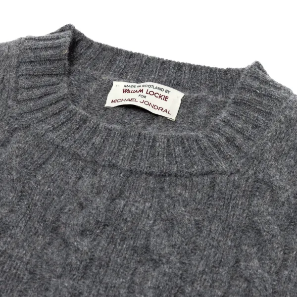 William Lockie Mj Exclusive: Sweater "Crew Cable-Rib" Made Of Pure Geelong