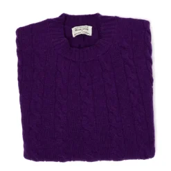 William Lockie Mj Exclusive: Sweater "Crew Cable-Rib" Made Of Pure Geelong