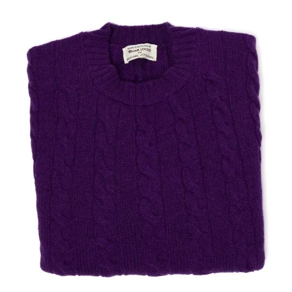 William Lockie Mj Exclusive: Sweater "Crew Cable-Rib" Made Of Pure Geelong