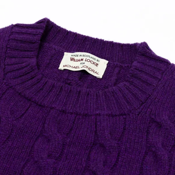 William Lockie Mj Exclusive: Sweater "Crew Cable-Rib" Made Of Pure Geelong