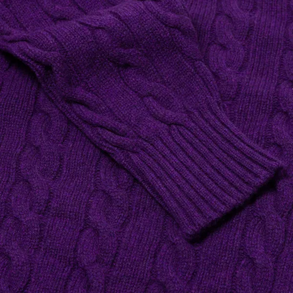 William Lockie Mj Exclusive: Sweater "Crew Cable-Rib" Made Of Pure Geelong