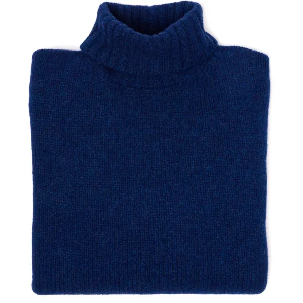 William Lockie Mj Exclusive: Turtleneck Sweater "Alain Rollneck" In 4 Ply Geelong Lam