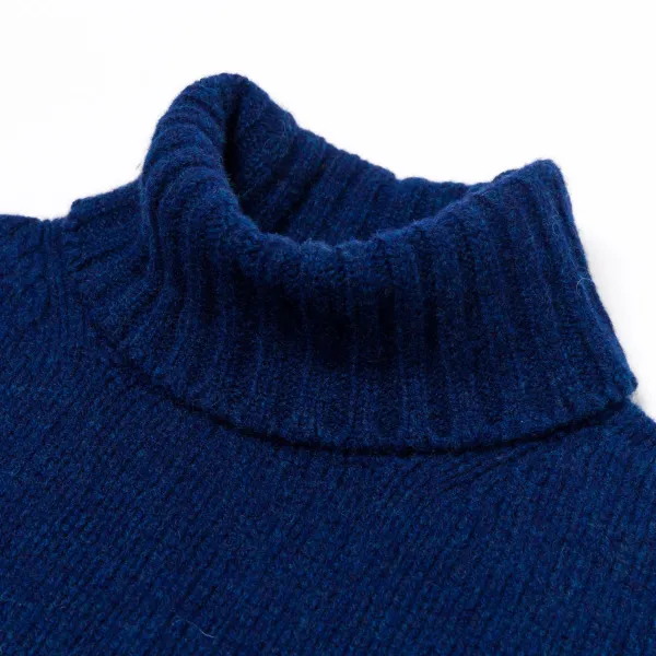William Lockie Mj Exclusive: Turtleneck Sweater "Alain Rollneck" In 4 Ply Geelong Lam