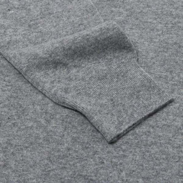 William Lockie Mj Exclusive: Vintage Crew Inset Sweater In Pure Super Geelong Lambswo