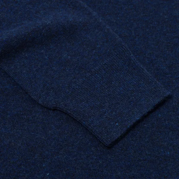 William Lockie Mj Exclusive: Vintage Crew Inset Sweater In Pure Super Geelong Lambswo