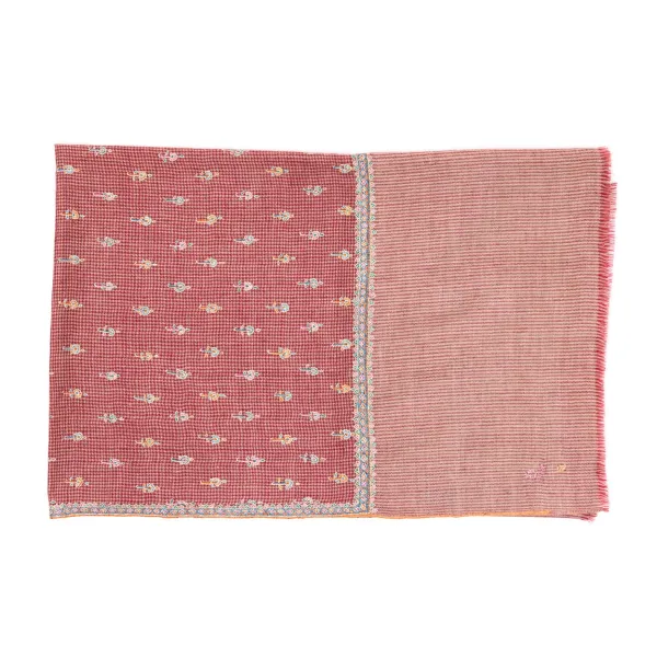 Yaser Shaw Mj Scarf "Shillong" Made Of Finest Hand Embroidered Pashmina Cashmere