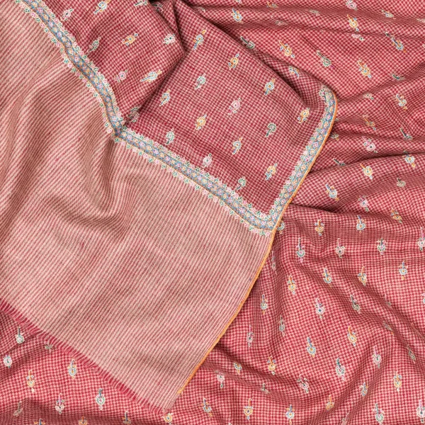 Yaser Shaw Mj Scarf "Shillong" Made Of Finest Hand Embroidered Pashmina Cashmere