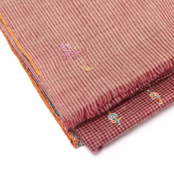 Yaser Shaw Mj Scarf "Shillong" Made Of Finest Hand Embroidered Pashmina Cashmere