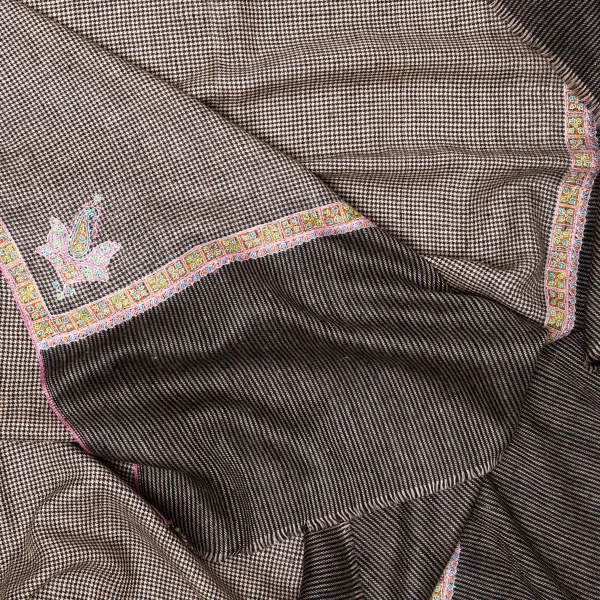 Yaser Shaw Mj Scarf "Varansi" Made Of Finest Hand Embroidered Pashmina Cashmere -