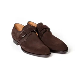 Saint Crispin's Monk Made Of Dark Brown Suede "Hunting"