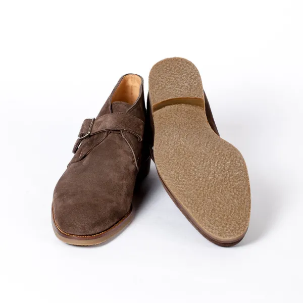 Saint Crispin's Monk-Bootee Made Of Brown Suede
