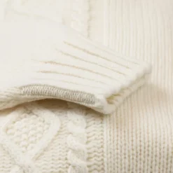 William Lockie Natural White Turtleneck Sweater