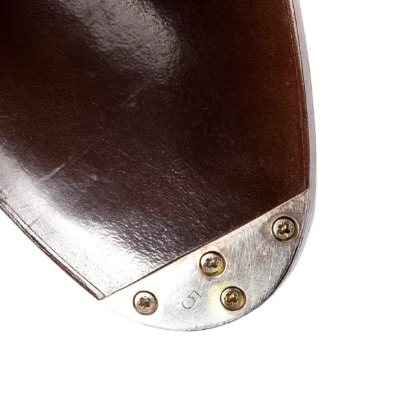 Saint Crispin's Oxford "Handsewn Cap" Made Of Brown Calfskin - Hand-Colored
