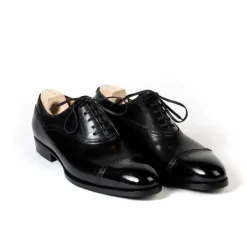 Saint Crispin's Oxford "Pedder" Made Of Black Calfskin - Purely Handcrafted