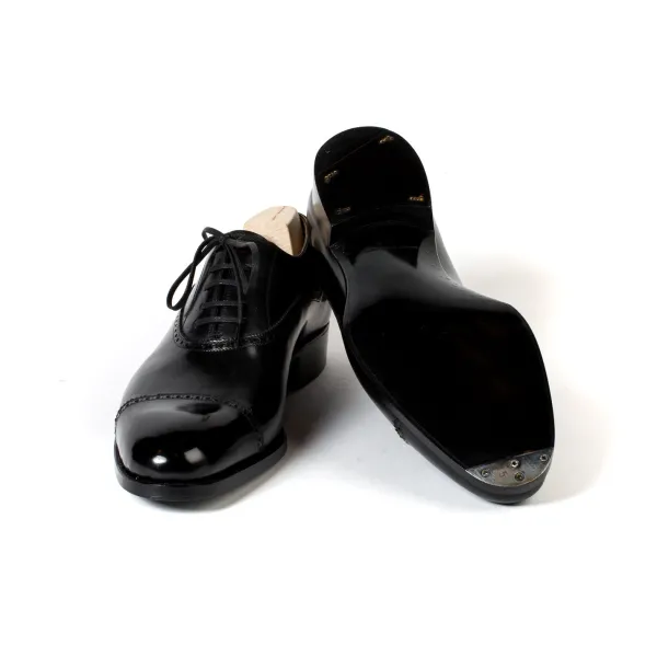 Saint Crispin's Oxford "Pedder" Made Of Black Calfskin - Purely Handcrafted