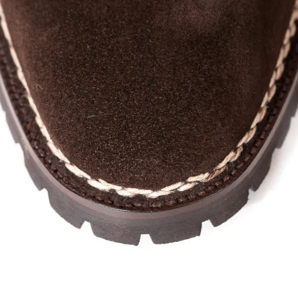 Saint Crispin's Oxford "Saddle" Made Of Dark Brown Full-Grained Leather With Brown Sad