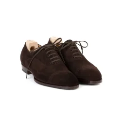 Saint Crispin's Oxford "Straight Tip" Aus Dunkelbraunem Wildleder - Reine Handarbeit