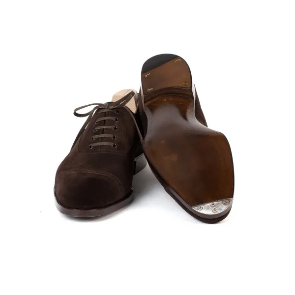 Saint Crispin's Oxford "Straight Tip" Aus Dunkelbraunem Wildleder - Reine Handarbeit