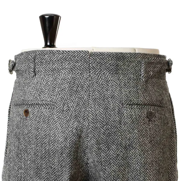 Orazio Luciano Pants "King Of Cool" From Original Harris Tweed - Pure Handwork
