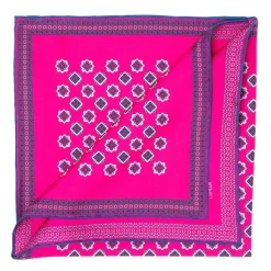 E. Marinella Patterned Pochette In Pure English Silk - Handrolled