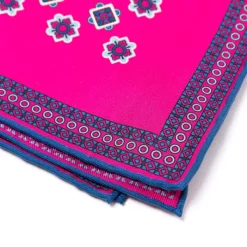 E. Marinella Patterned Pochette In Pure English Silk - Handrolled