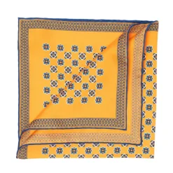 E. Marinella Patterned Pochette In Pure English Silk - Handrolled