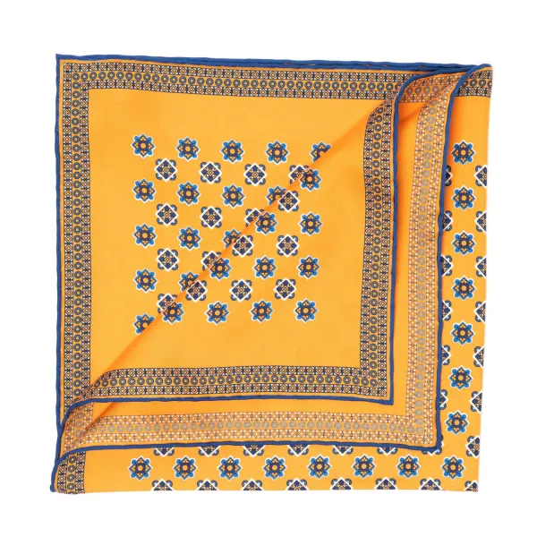 E. Marinella Patterned Pochette In Pure English Silk - Handrolled