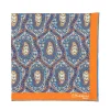E. Marinella Patterned Pochette In Pure English Silk - Handrolled