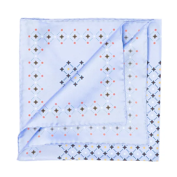 E. Marinella Patterned Pochette In Pure English Silk - Handrolled