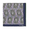 E. Marinella Patterned Pochette In Pure English Silk - Handrolled