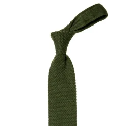 Petronius X Mj: Knitted Tie "Crochet" Made Of Pure Cashmere
