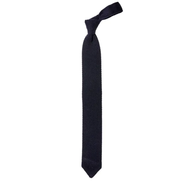 Petronius X Mj: Knitted Tie "Crochet" Made Of Pure Cashmere