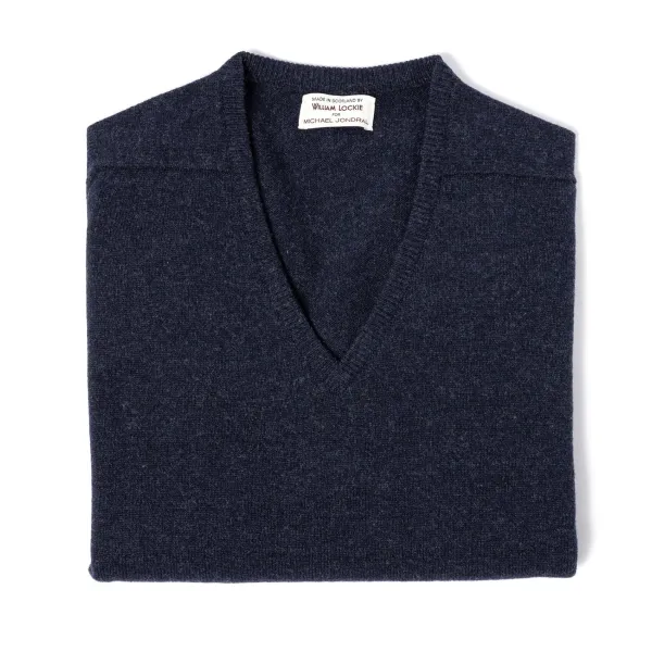 William Lockie Pullover "Leven Vee" Aus Reiner Geelong-Lambswool - 2 Ply