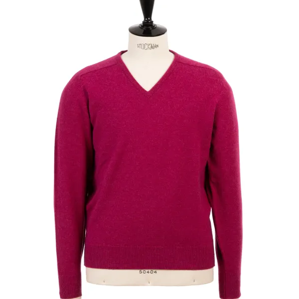 William Lockie Pure Geelong Lambswool "Leven Vee" Sweater - 2 Ply