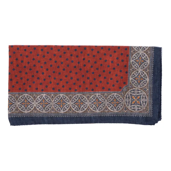 Manifatture Rosi Rosi Collection X Mj: Cotton And Silk "Polka Dot Neck-Square" Scarf