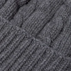 Manifatture Rosi Rosi Collection X Mj: Knitted Hat "Cable Beanie" In Pure Cashmere