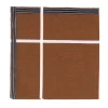 Simonnot-Godard Rust Brown Handkerchief "Socotra" Made Of Fine Cotton - Hand-Rolled