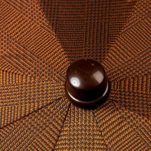 Maglia Rust-Brown Telescopic Umbrella "Prince De Galles" With Bamboo Handle