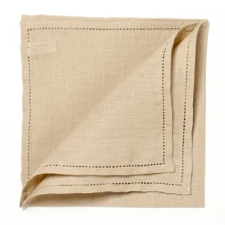 Simonnot-Godard Sand-Colord Linen Pocket Square "Jour Venise"