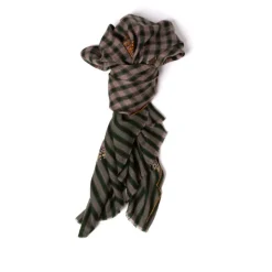 Yaser Shaw Scarf "Bareilly" Made Of Finest Hand Embroidered Pashmina Cashmere - P