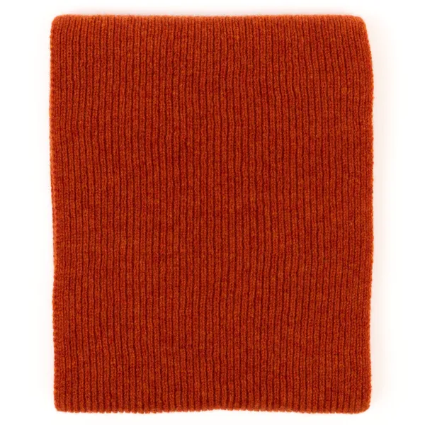 William Lockie Scarf "Ribbed Scarf" Made Of Pure Lambswool - 3 Ply