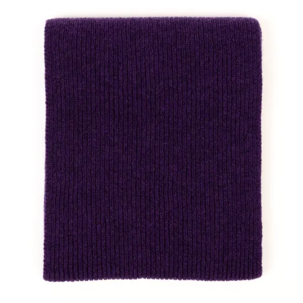 William Lockie Scarf "Ribbed Scarf" Made Of Pure Lambswool - 3 Ply