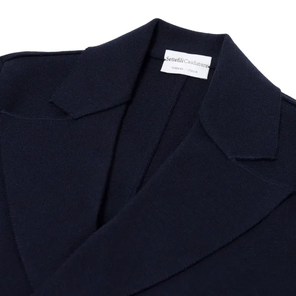 Settefili X Mj: Knitted Blazer "Giacca In Maglia" In Pure Merino Wool
