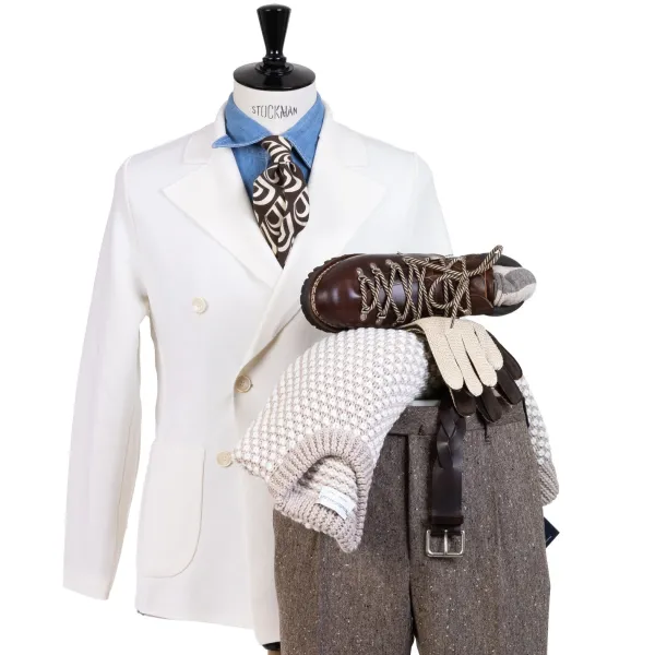 Settefili X Mj: Sweater "Motivo A Perline" In Pure Merino Wool