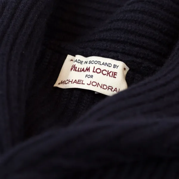 William Lockie Shawl-Collar Cardigan "Shawl-Windsor" Made Of Pure Scottish 6 Ply Cash