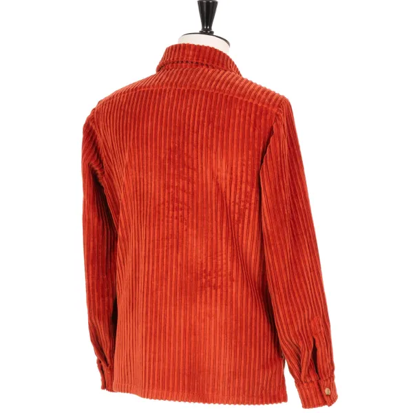 Cesare Attolini Shirt Jacket "Cervinia" From A Washed Cotton Corduroy - Handmade